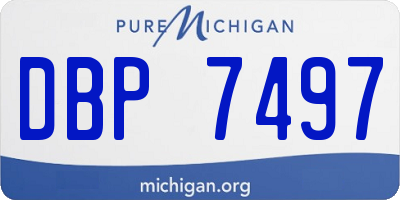 MI license plate DBP7497