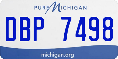 MI license plate DBP7498