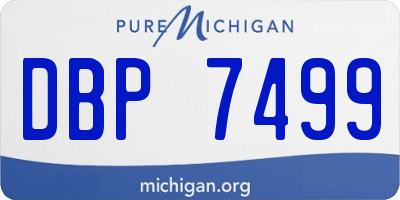 MI license plate DBP7499
