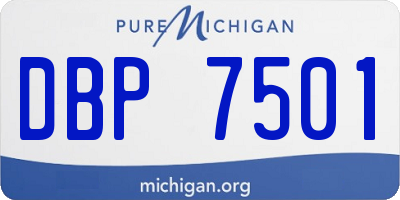 MI license plate DBP7501