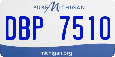 MI license plate DBP7510