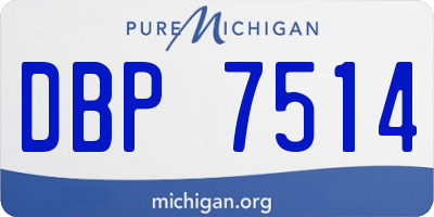 MI license plate DBP7514