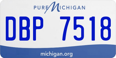 MI license plate DBP7518