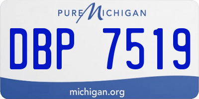 MI license plate DBP7519