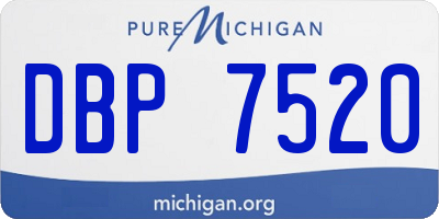 MI license plate DBP7520