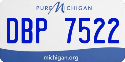 MI license plate DBP7522