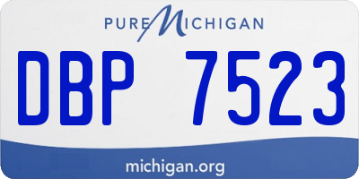 MI license plate DBP7523