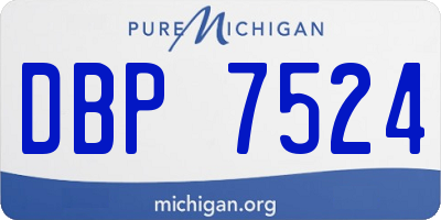 MI license plate DBP7524