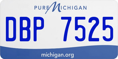 MI license plate DBP7525