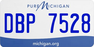 MI license plate DBP7528