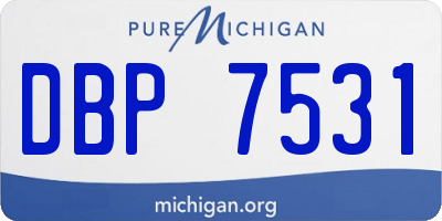 MI license plate DBP7531