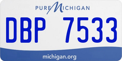 MI license plate DBP7533