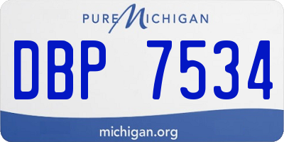 MI license plate DBP7534