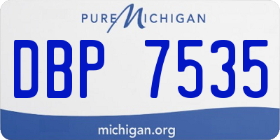 MI license plate DBP7535