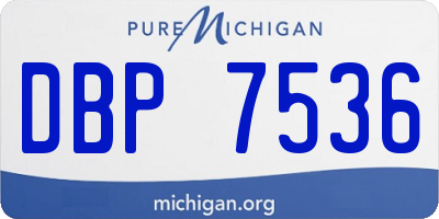 MI license plate DBP7536