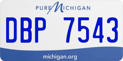 MI license plate DBP7543