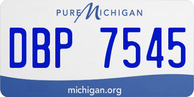 MI license plate DBP7545