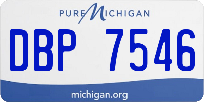 MI license plate DBP7546