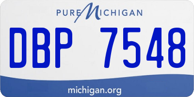 MI license plate DBP7548