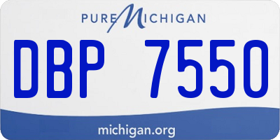MI license plate DBP7550