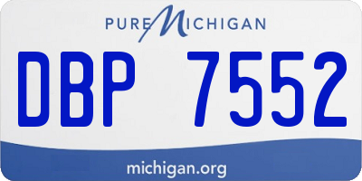 MI license plate DBP7552