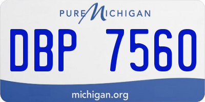 MI license plate DBP7560