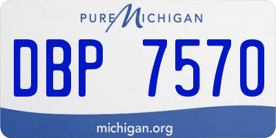 MI license plate DBP7570