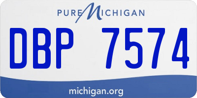 MI license plate DBP7574