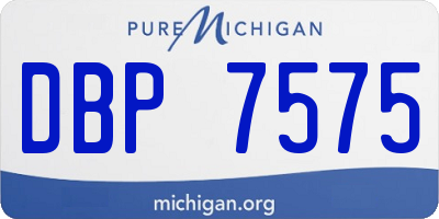 MI license plate DBP7575