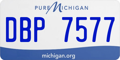MI license plate DBP7577