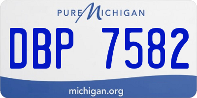 MI license plate DBP7582