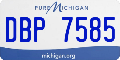 MI license plate DBP7585