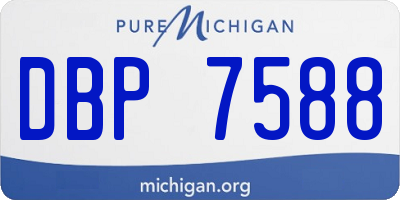 MI license plate DBP7588