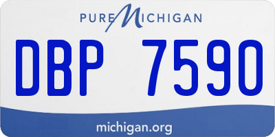 MI license plate DBP7590