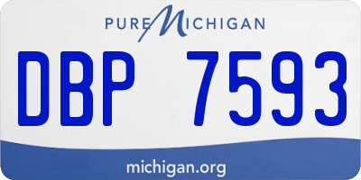 MI license plate DBP7593