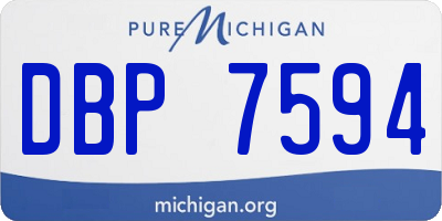 MI license plate DBP7594