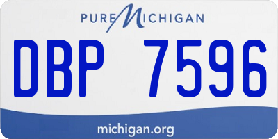 MI license plate DBP7596