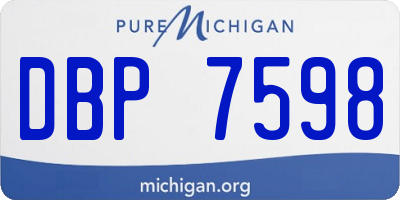 MI license plate DBP7598