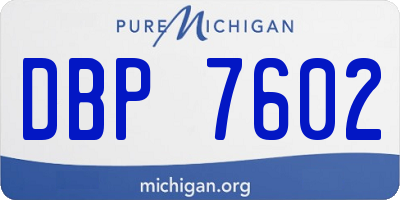 MI license plate DBP7602