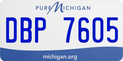 MI license plate DBP7605