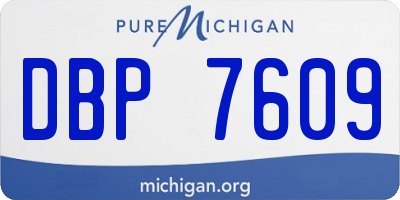 MI license plate DBP7609