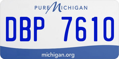 MI license plate DBP7610