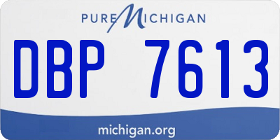 MI license plate DBP7613