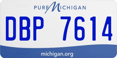 MI license plate DBP7614
