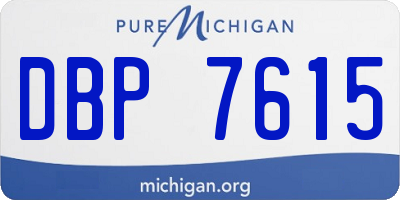 MI license plate DBP7615