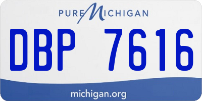 MI license plate DBP7616