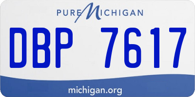 MI license plate DBP7617