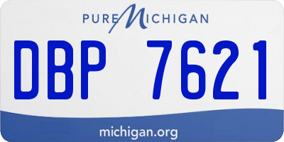 MI license plate DBP7621
