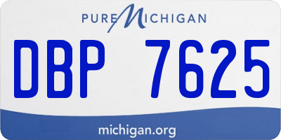 MI license plate DBP7625