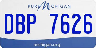 MI license plate DBP7626